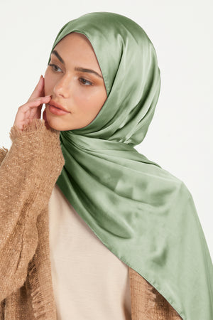 Pistachio Silk Hijab
