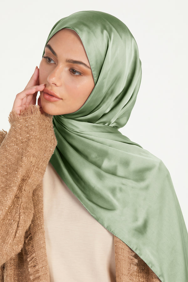 Pistachio Silk Hijab