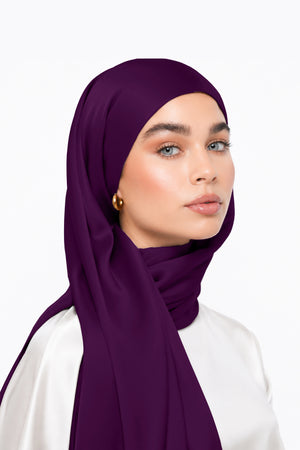 Plum Silk Hijab