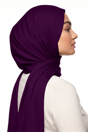 Plum Silk Hijab