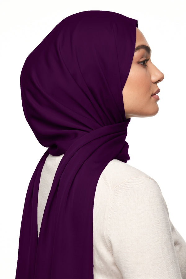Plum Silk Hijab