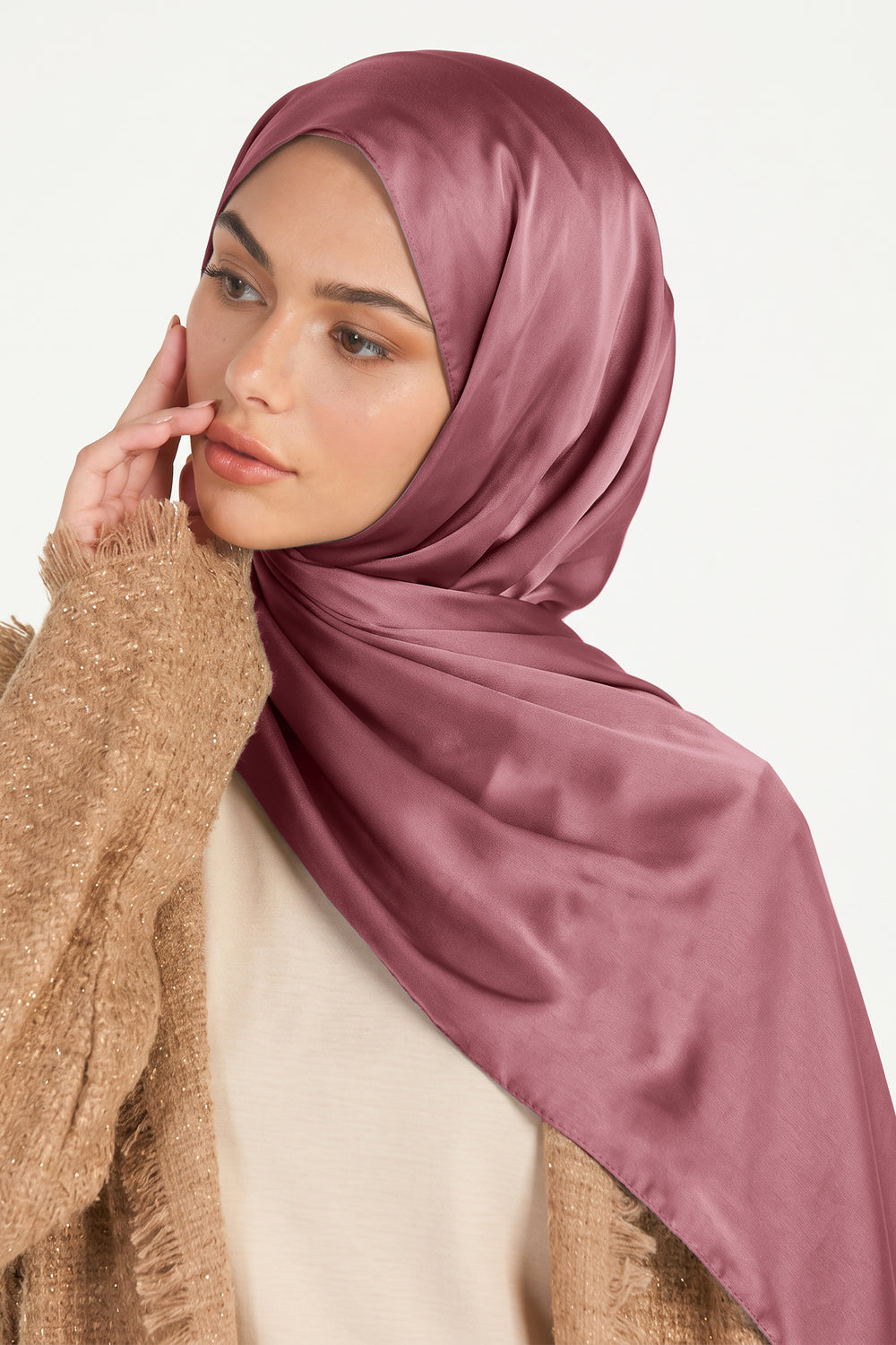 Rose Silk Hijab