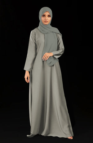 Abaya fermée devant uni