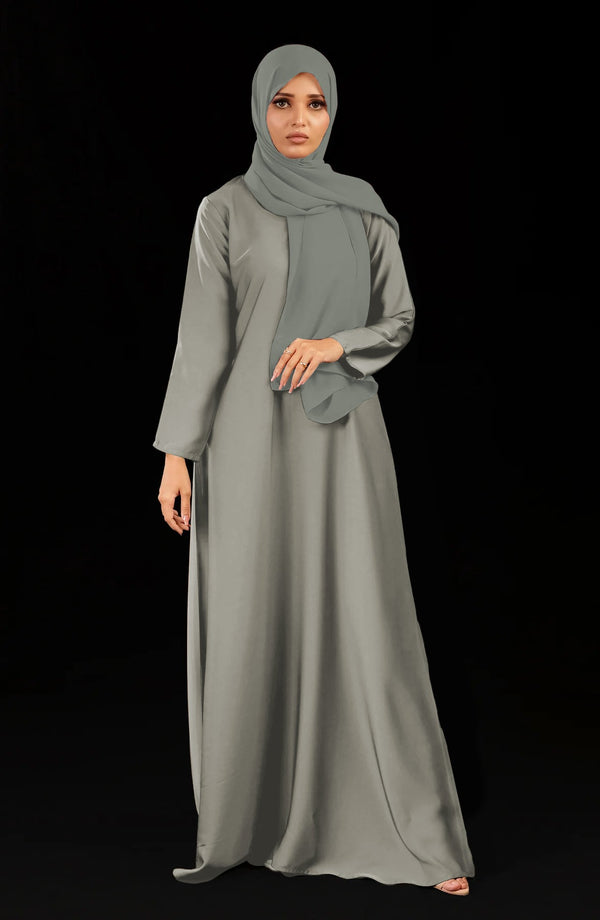 Abaya fermée devant uni