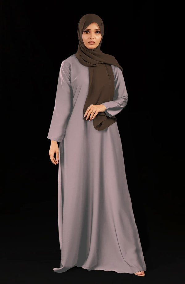 Abaya fermée devant uni