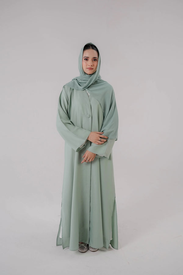 Sage Green Slit Abaya