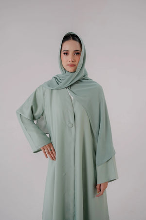 Sage Green Slit Abaya