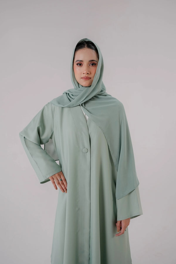 Sage Green Slit Abaya