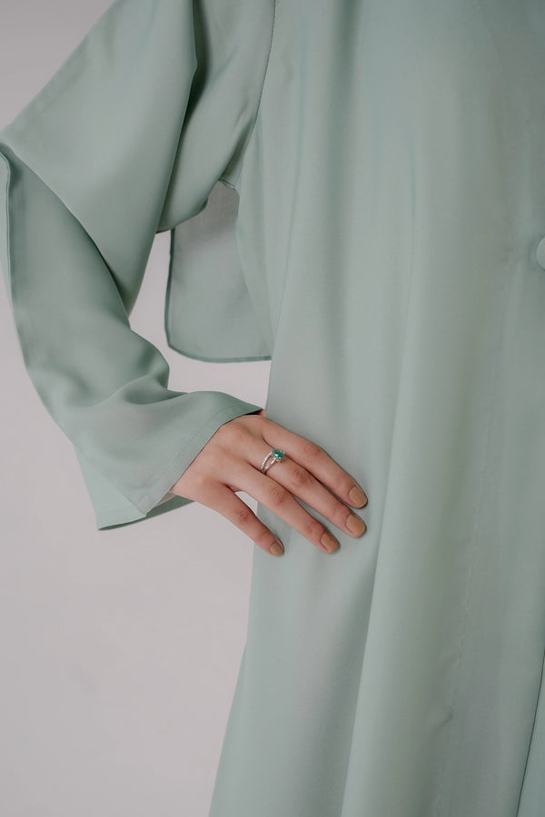 Sage Green Slit Abaya