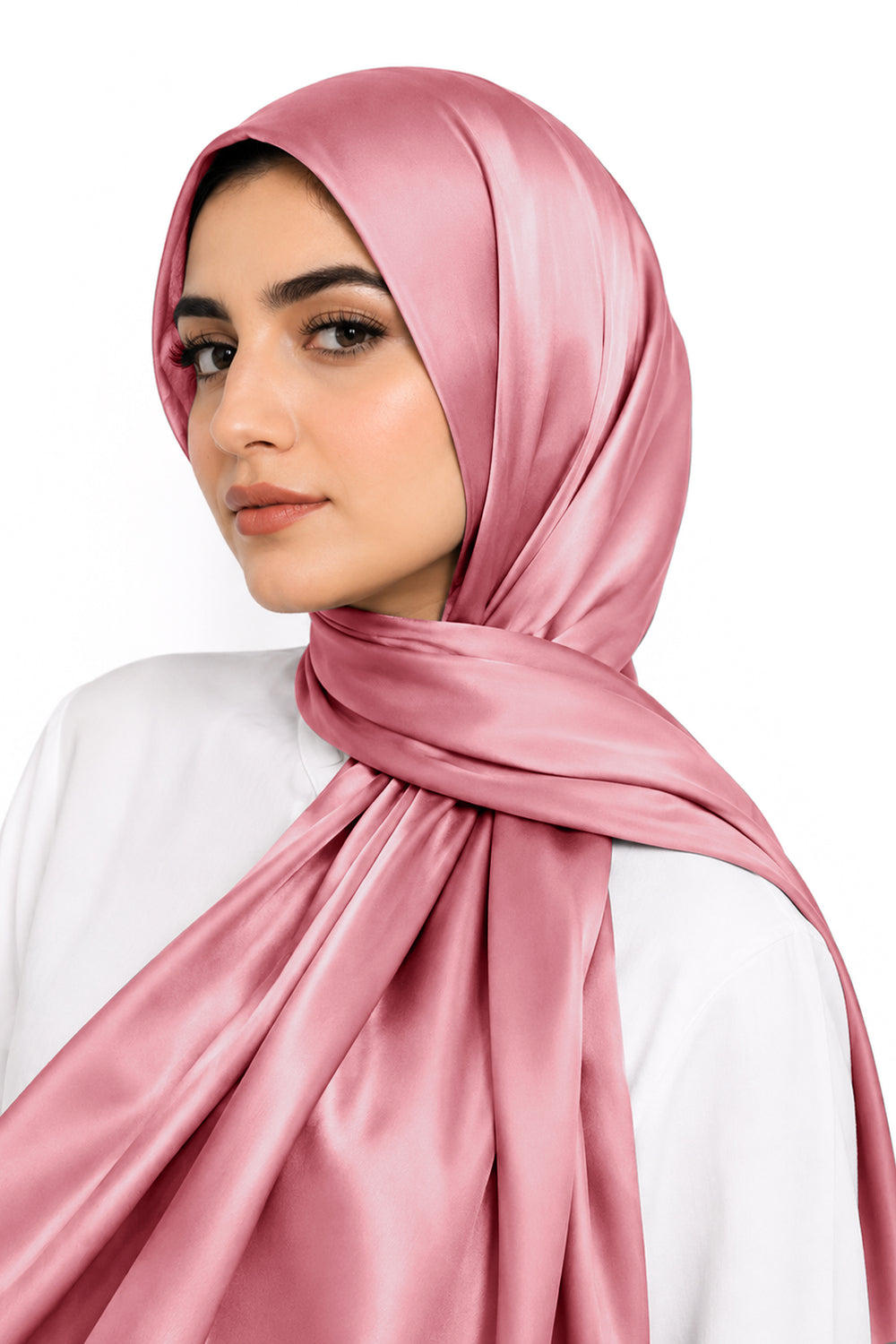 Tea Pink Silk Hijab