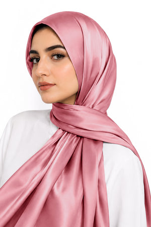 Tea Pink Silk Hijab