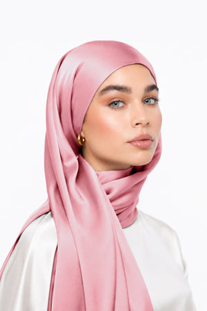Tea Pink Silk Hijab
