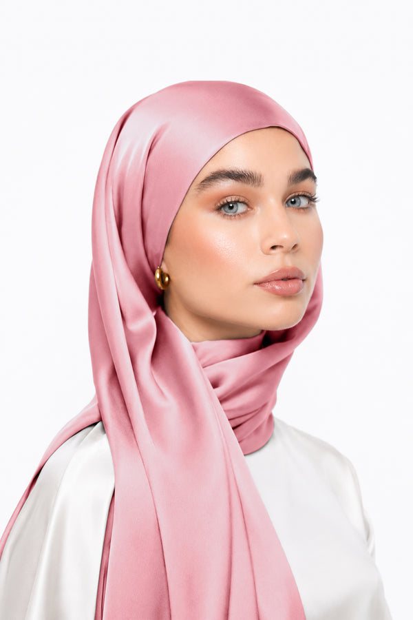 Tea Pink Silk Hijab