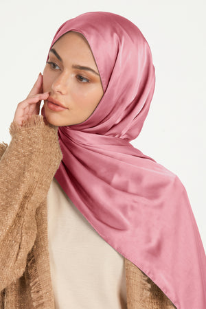 Tea Pink Silk Hijab