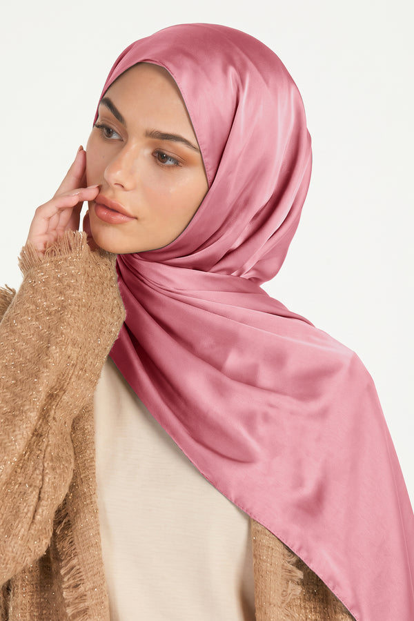 Tea Pink Silk Hijab