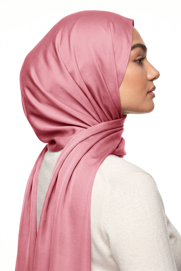 Tea Pink Silk Hijab