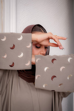Topkapi Crescent Taupe Abaya