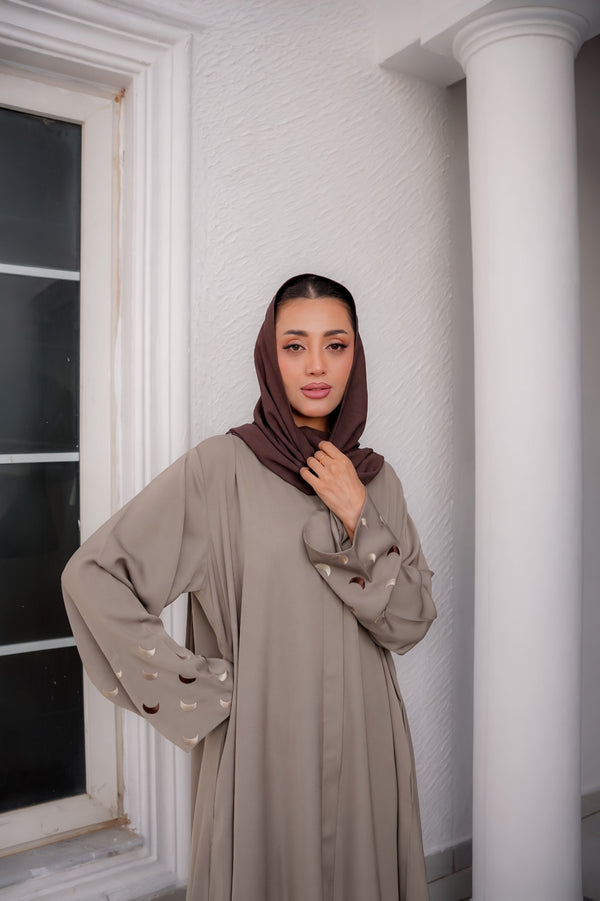 Topkapi Crescent Taupe Abaya