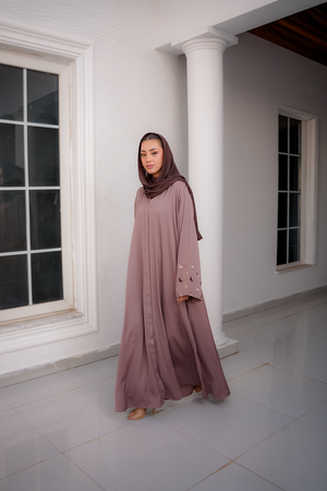 Topkapi Crescent Taupe Abaya
