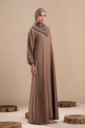 Beige Casual Abaya - Malbus