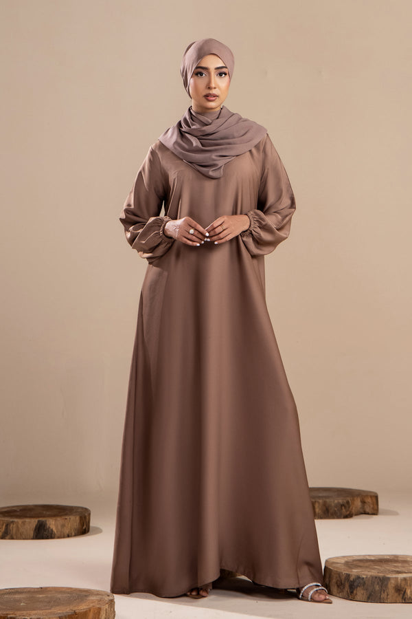 Beige Casual Abaya - Malbus