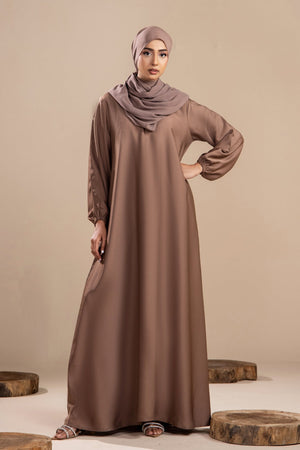 Beige Casual Abaya - Malbus