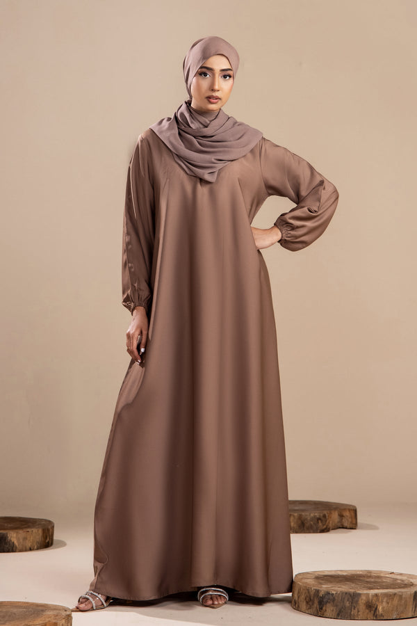 Beige Casual Abaya - Malbus