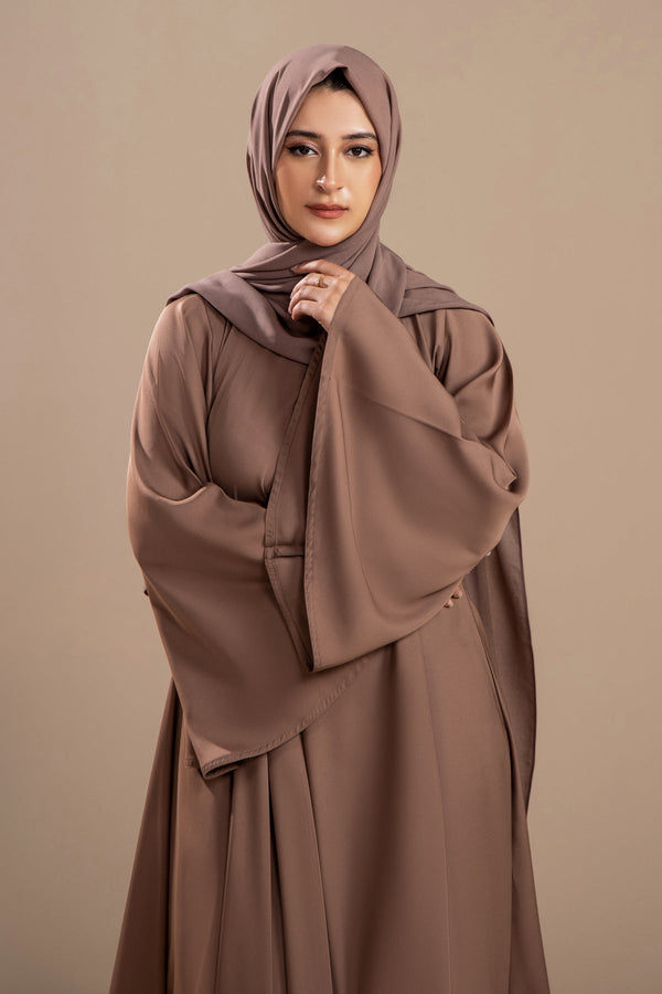 Beige - Umbrella Abaya - Malbus