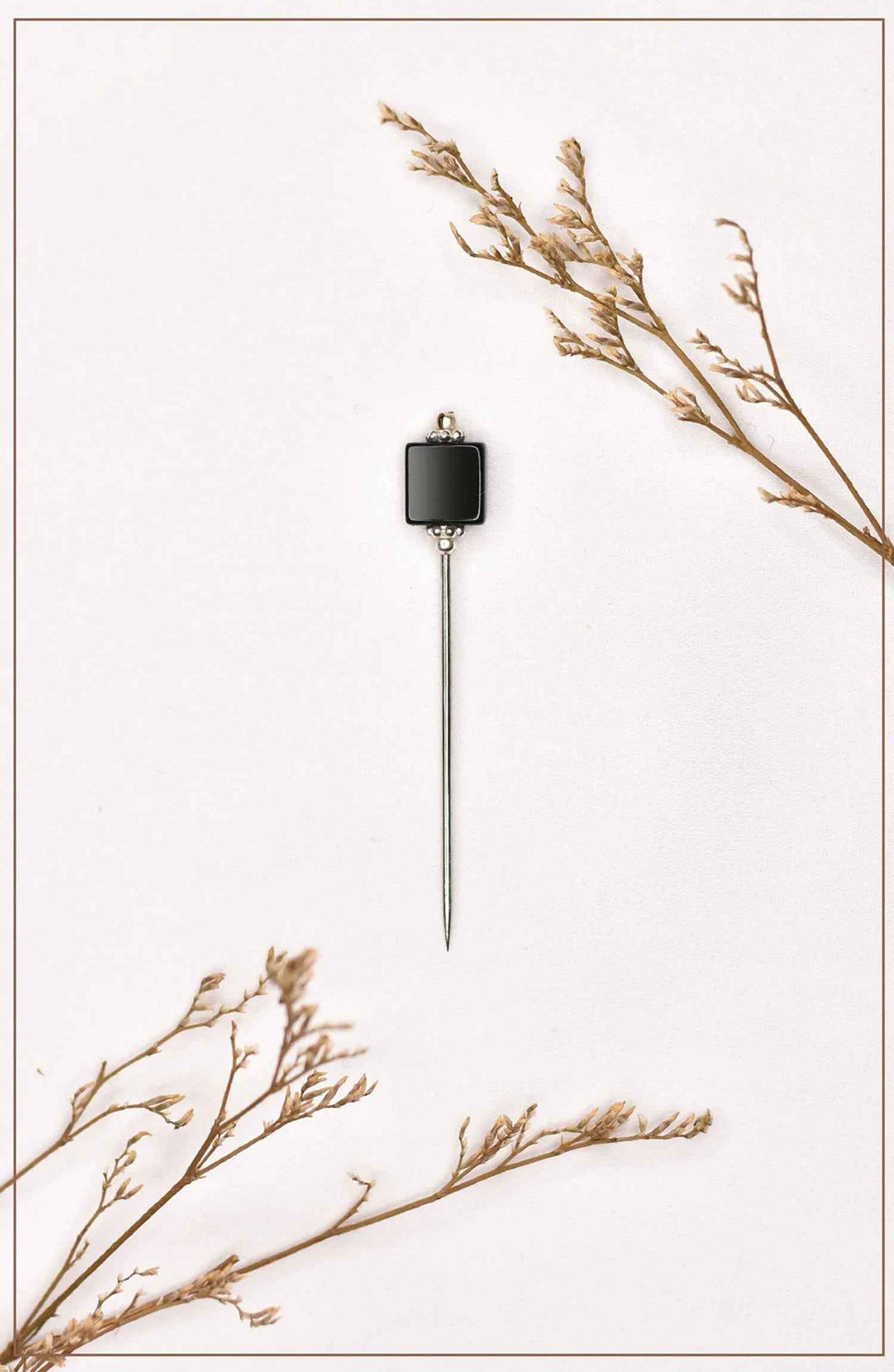 Black Crystal Hijab Pin
