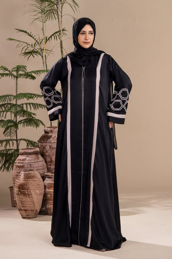 Black Hexagon Abaya - Malbus