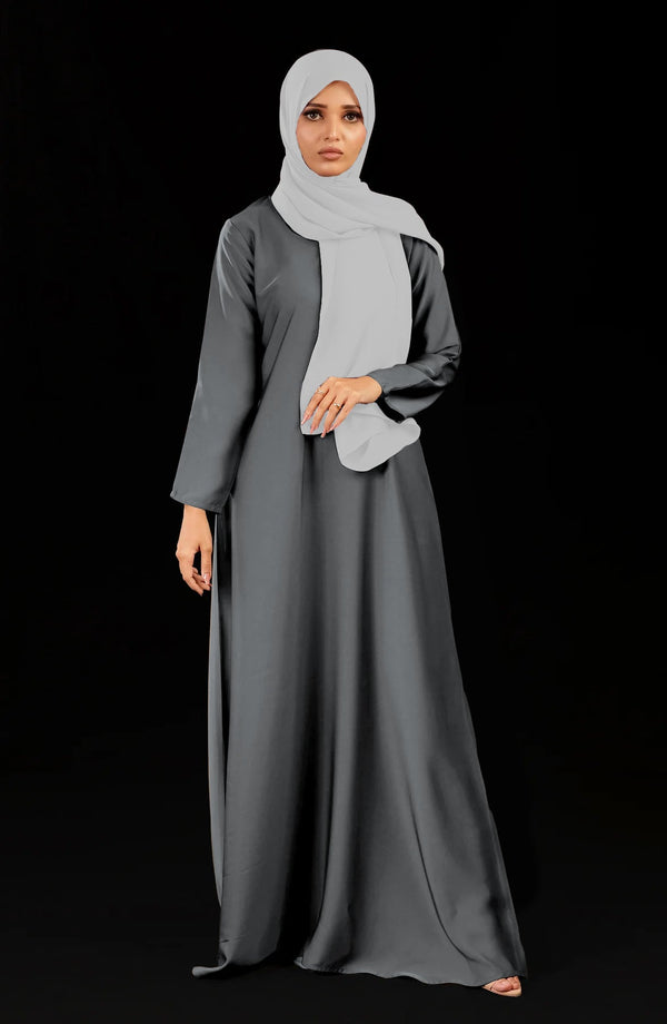 Abaya fermée devant uni
