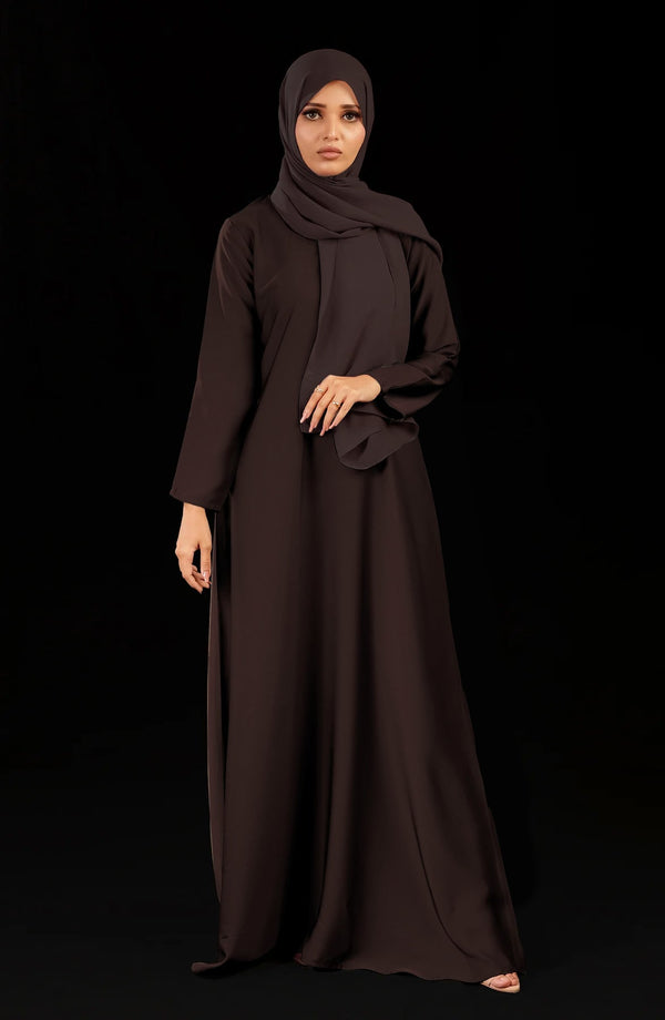Abaya fermée devant uni