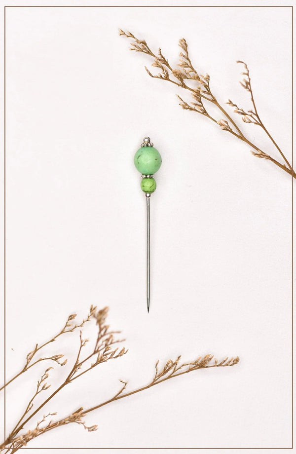 Green Magnesite Hijab Pin - Malbus