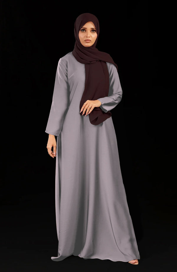 Abaya fermée devant uni