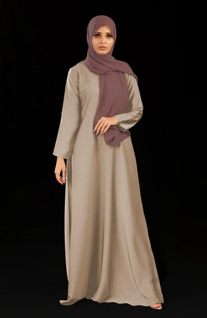 Abaya fermée devant uni