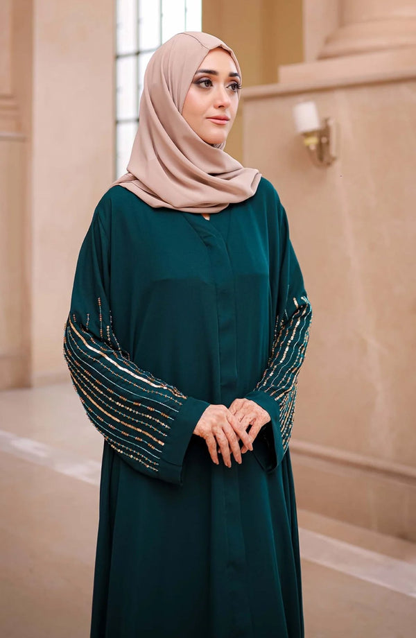 Jade Embellished Abaya - Malbus