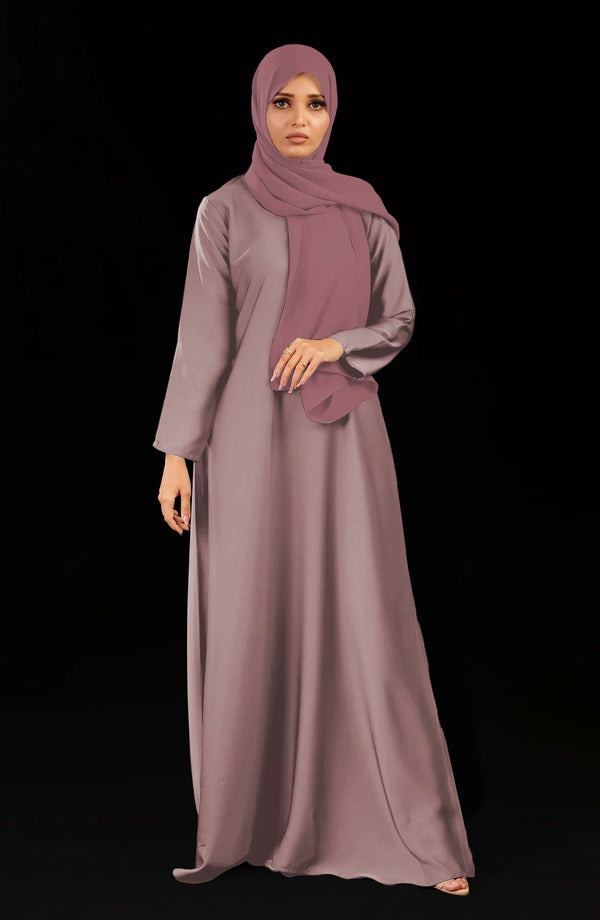 Abaya fermée devant uni