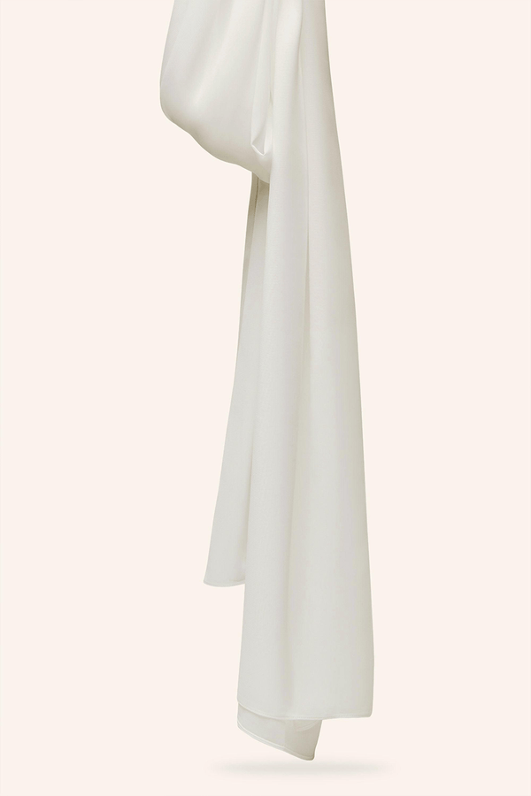 Luxe Chiffon Hijab - Ivory - Malbus