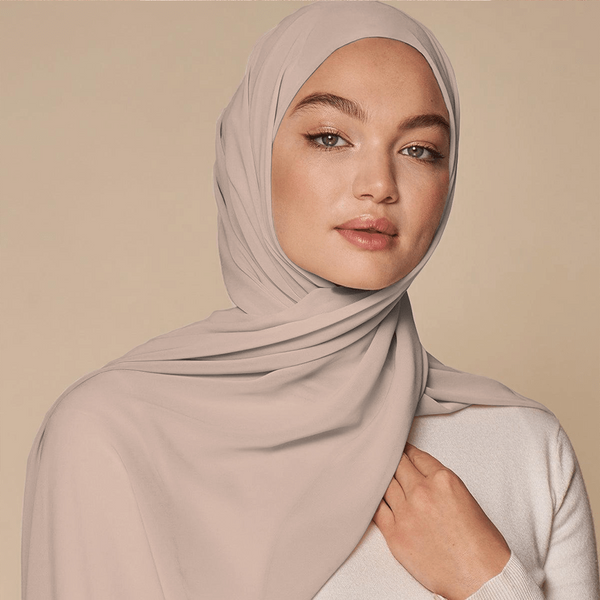 Luxe Chiffon Hijab - Pewter - Malbus