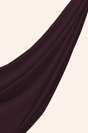 Luxe Chiffon Hijab - Plum - Malbus