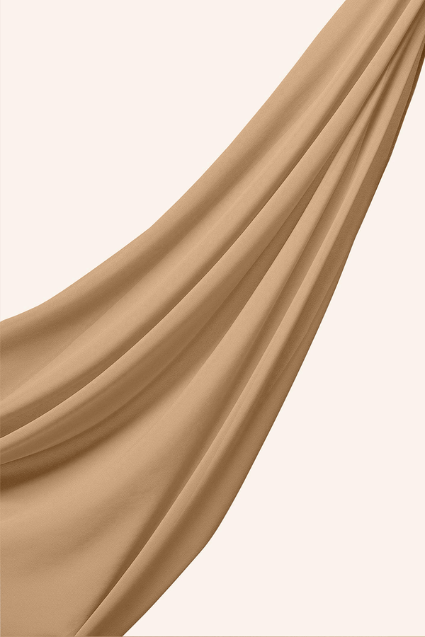 Luxe Chiffon Hijab - Sand - Malbus