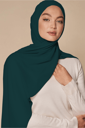 Luxe Chiffon Hijab - Zinc - Malbus