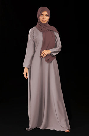 Abaya fermée devant uni
