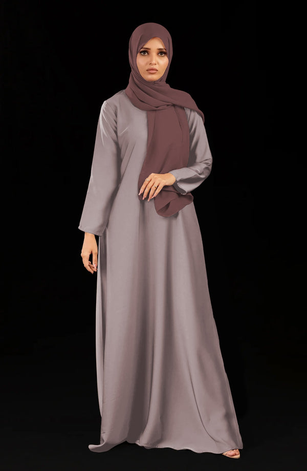 Abaya fermée devant uni