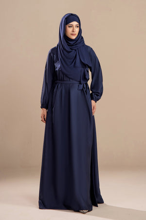 Navy Blue - Casual Abaya - Malbus
