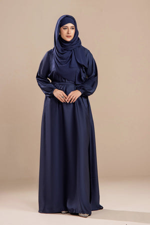 Navy Blue - Casual Abaya - Malbus