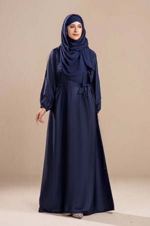 Navy Blue - Casual Abaya - Malbus