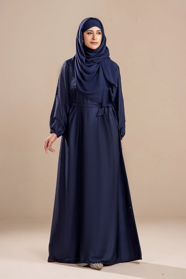 Navy Blue - Casual Abaya - Malbus