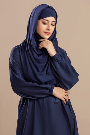 Navy Blue - Casual Abaya - Malbus