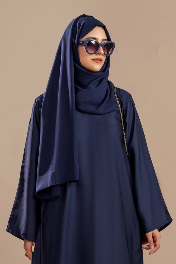 Navy Blue - Front Close Abaya - Malbus